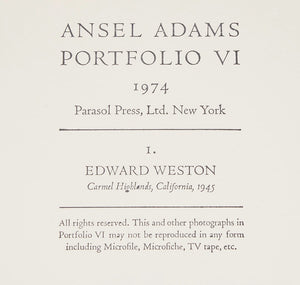 Edward Weston, Carmel Highlands Original Photograph Ansel Adams 
