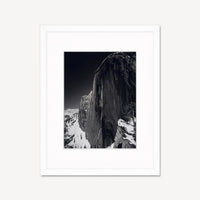 Monolith, The Face of Half Dome Shop Ansel Adams Gallery Framed Standard 8x10" White Wood
