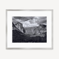 Yosemite Valley, Thunderstorm Shop Ansel Adams Gallery Framed Standard 8x10" German Silver Metal
