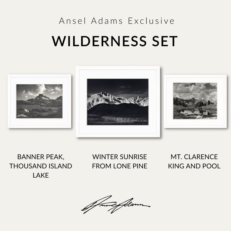 Wilderness Set Shop Ansel Adams Gallery Standard Framed Set 8x10" 11x14" 8x10" White Wood