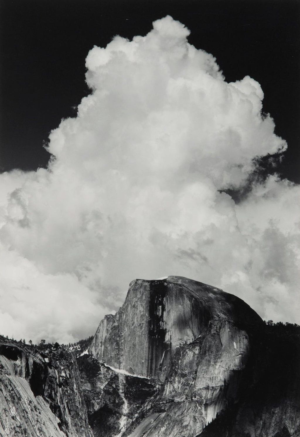 Half Dome, Thunder Cloud Original Photograph Ansel Adams 