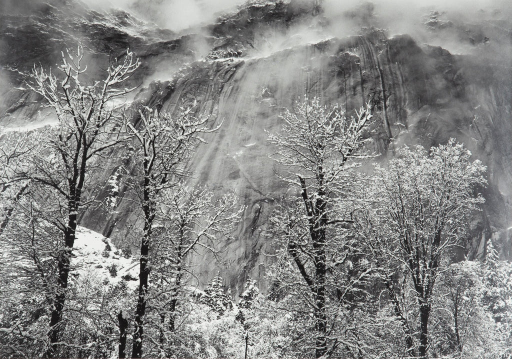 Trees and Cliffs of Eagle Peak, Winter, Yosemite Valley Original Photograph Ansel Adams 