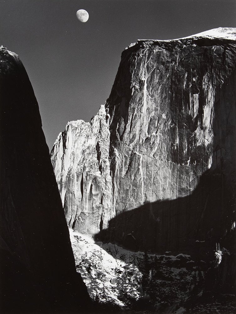 Moon and Half Dome - Signed Special Edition Photograph Shop Ansel Adams 