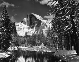 Half Dome, Merced River, Winter Shop_Small_Print Ansel Adams 