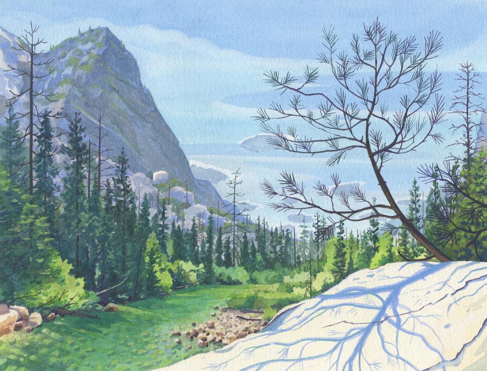 Creative Illustration and Innovative Art: Forest with Colorful Nature Land  Stock Illustration - Illustration of fantastic, artwork: 277953977