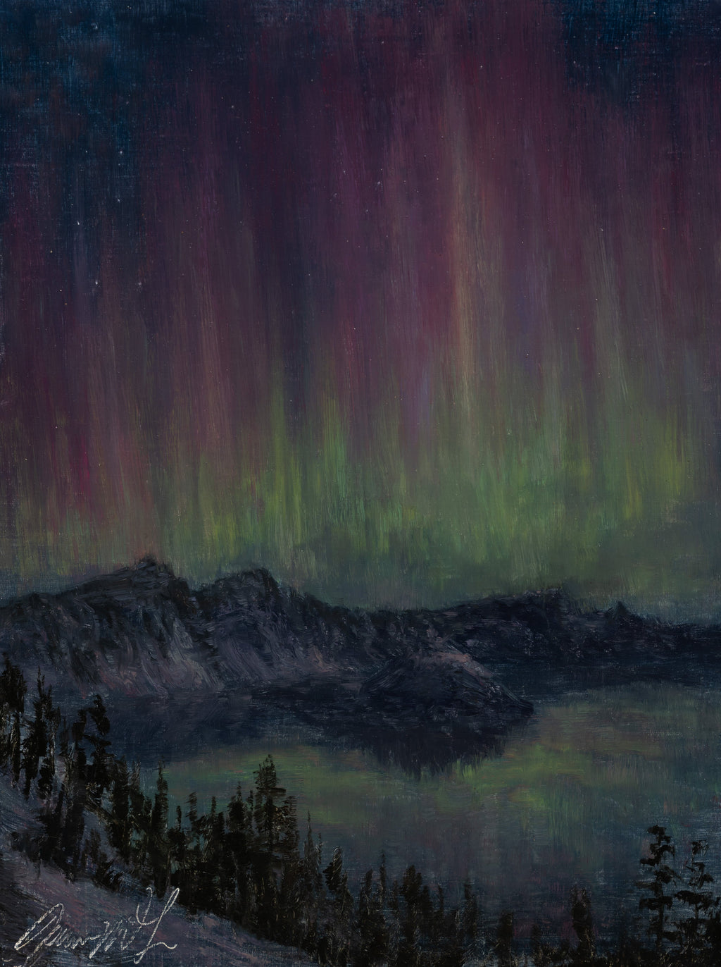 Aurora Borealis Over Crater Lake, May 10, 2024 Shop James McGrew 