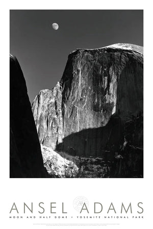 Moon and Half Dome, Framed Poster Shop Ansel Adams 