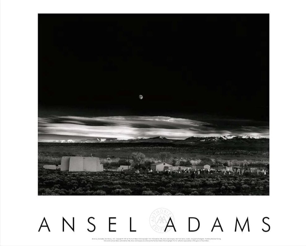 Moonrise, Hernandez Shop: Poster Ansel Adams 