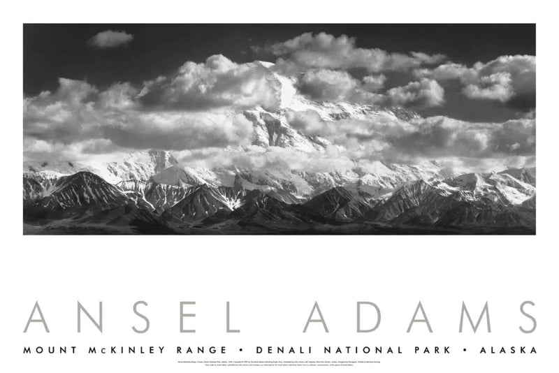 Mt. McKinley, Clouds, Framed Poster Shop Ansel Adams 