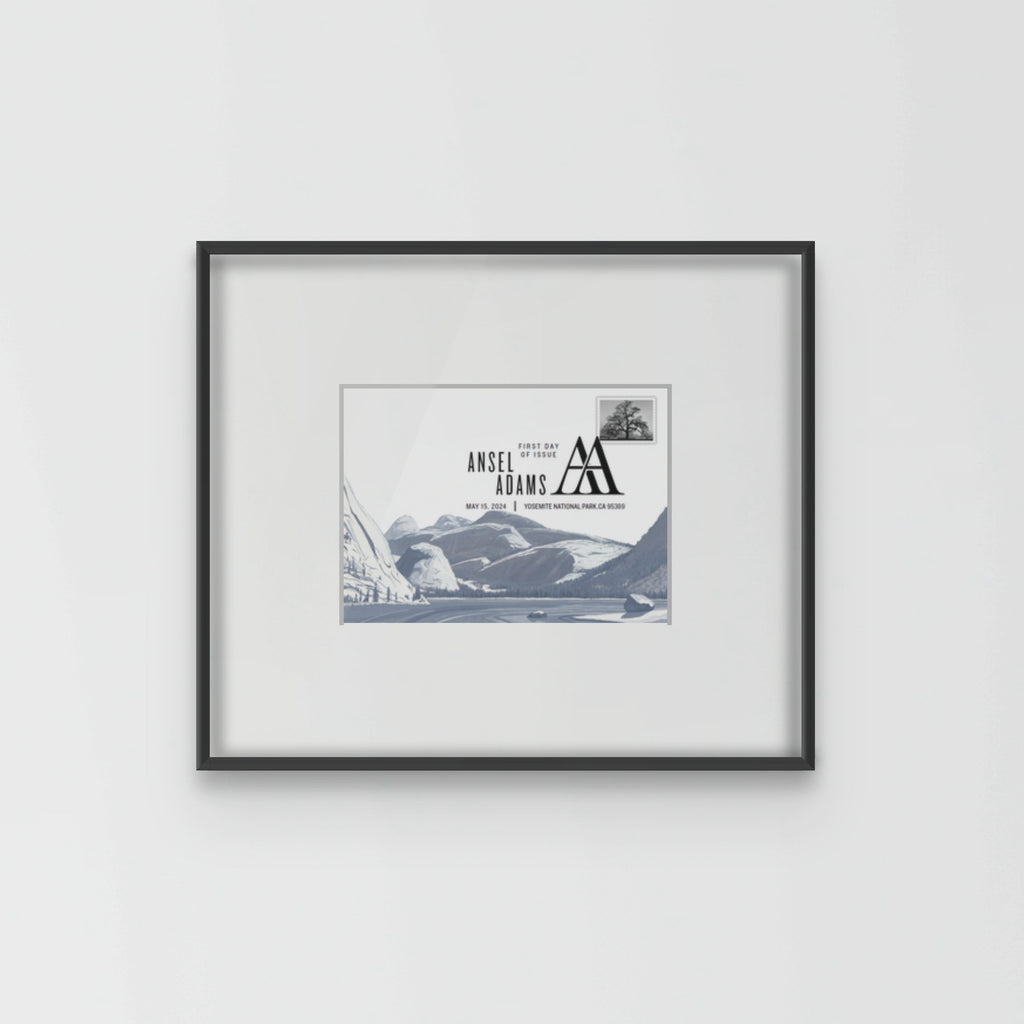 Limited Edition Framed Ansel Adams Stamp - Oak Tree Sunset City Shop_Repro_MR Ansel Adams Gallery Tenaya Lakeside 