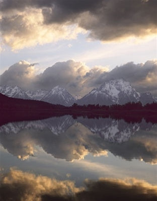 Cloud reflections and Mt Moran at the Oxbow Bend on the Snake River, Grand Teton National Park, Wyoming 1990 Shop William Neill 16"x20" 