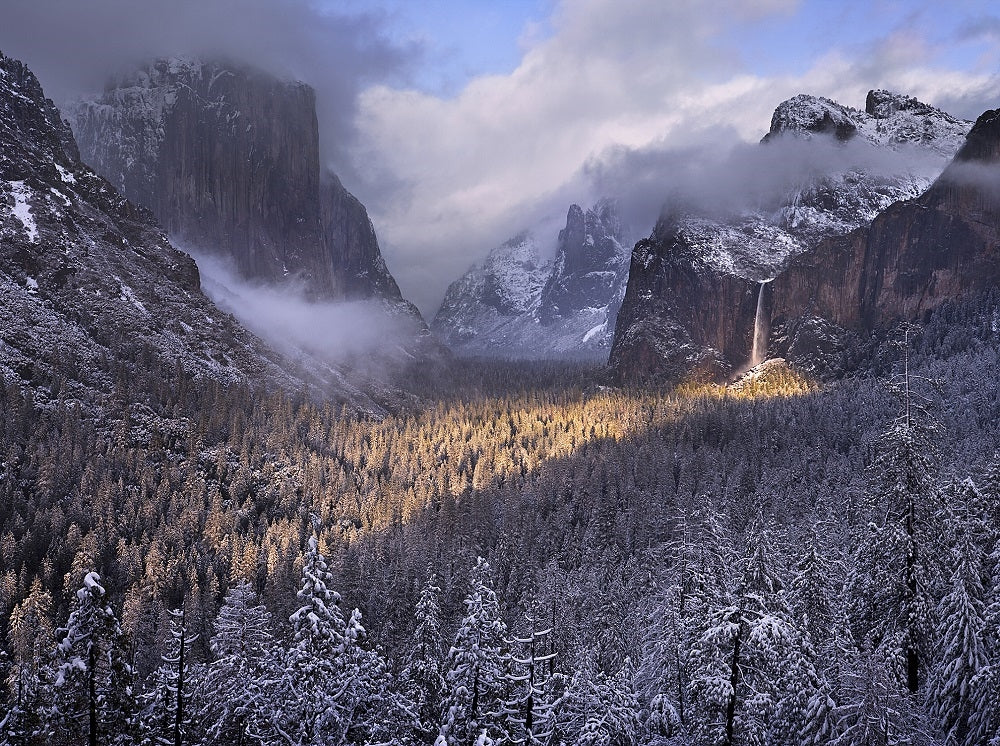 Spotlight on Bridalveil Fall from Tunnel View, Yosemite Shop Michael Frye 16"x20" 