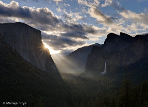 Sunbeams From Tunnel View, Spring, Yosemite National Park, California Shop Michael Frye 20"x24" 