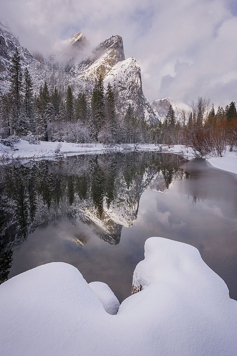 Three Brothers on a Winter Afternoon, Yosemite National Park Shop Michael Frye 16"x20" 