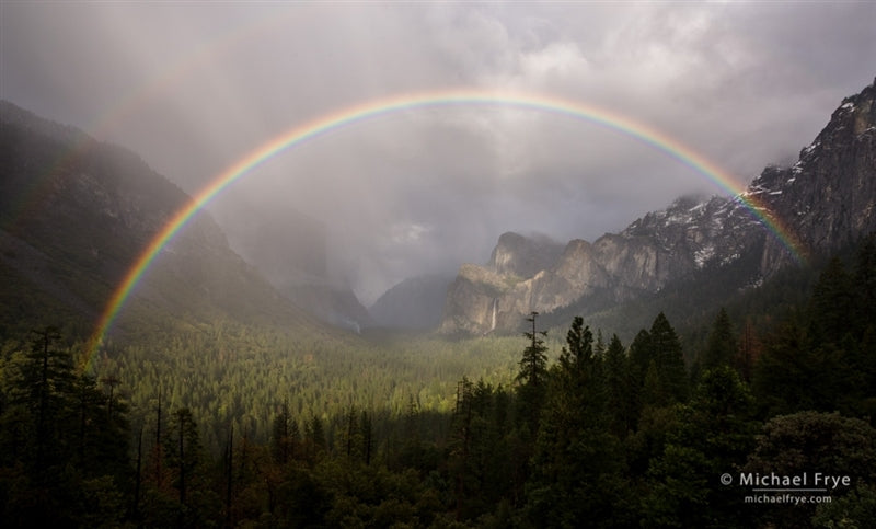 Rainbow over Yosemite Valley from Tunnel View, Yosemite Shop Michael Frye 16"x20" 