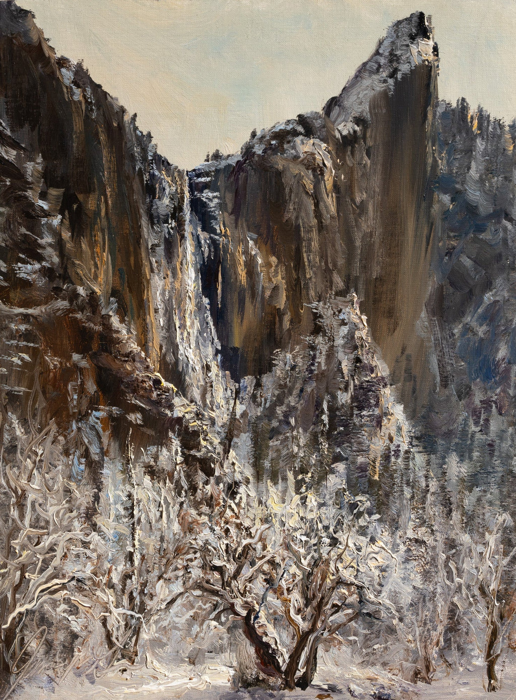Bridalveil and Leaning Tower, Winter Shop James McGrew 