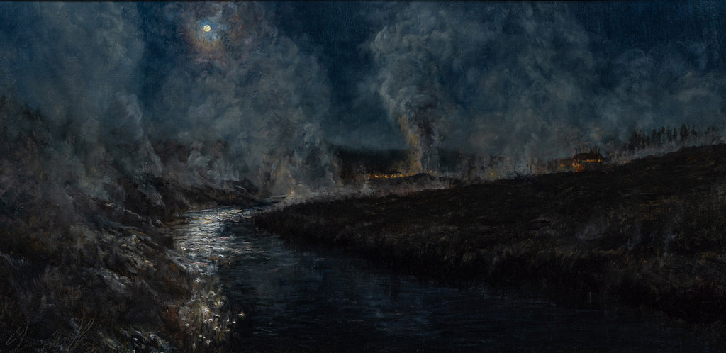 Moonlight on the Firehole, Yellowstone Shop James McGrew 