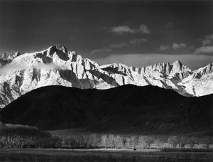 Winter Sunrise, Sierra Nevada from Lone Pine Shop Ansel Adams Gallery Framed Standard 20x24" Graphite Metal