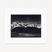 Winter Sunrise, Sierra Nevada from Lone Pine Shop Ansel Adams Gallery Framed Standard 8x10" White Wood