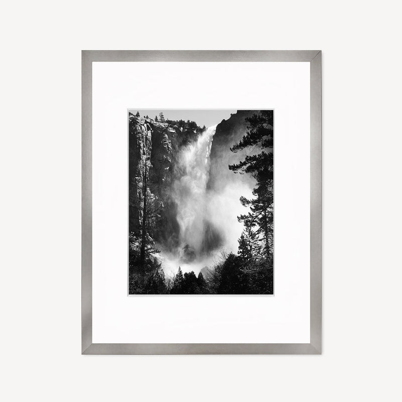 Bridalveil Fall Shop Ansel Adams Gallery Framed Standard 8x10" White Wood