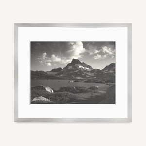 Banner Peak, Thousand Island Lake Shop Ansel Adams Gallery Framed Standard 8x10" White Wood