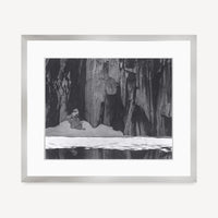 Frozen Lake and Cliffs Shop Ansel Adams Gallery Framed Standard 8x10" German Silver Metal