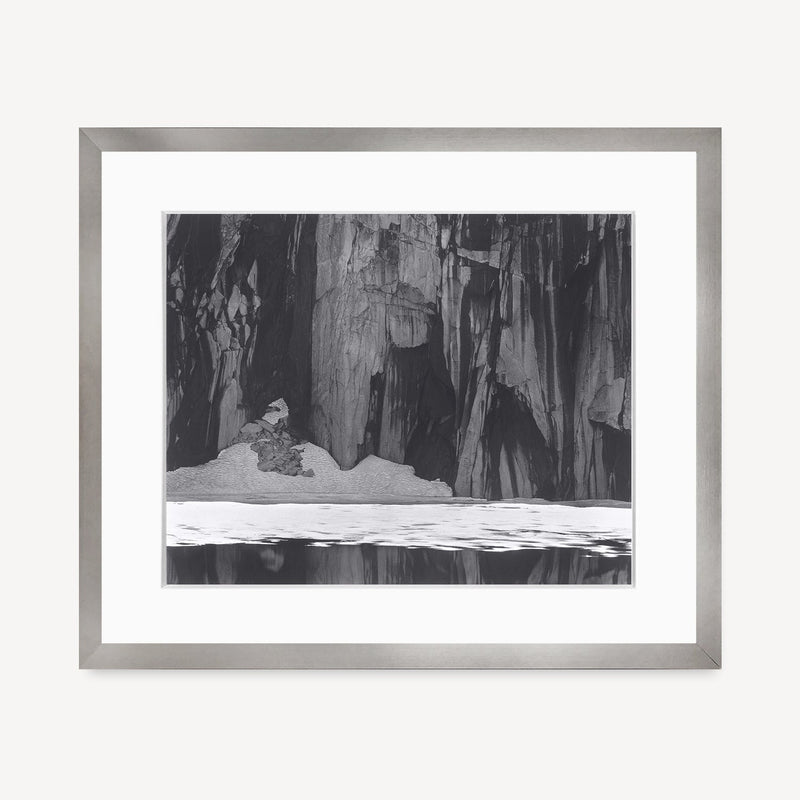 Frozen Lake and Cliffs Shop Ansel Adams Gallery Framed Standard 8x10" Graphite Metal