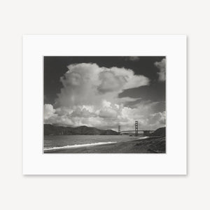 Golden Gate From Baker Beach Shop Ansel Adams Gallery Framed Standard 8x10" White Wood