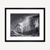 Half Dome, Blowing Snow Shop Ansel Adams Gallery Framed Standard 8x10" Black Wood