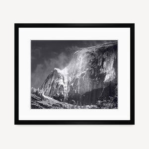 Half Dome, Blowing Snow Shop Ansel Adams Gallery Framed Standard 8x10" Black Wood