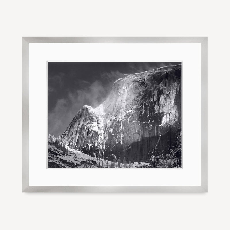 Half Dome, Blowing Snow Shop Ansel Adams Gallery Framed Standard 8x10" German Silver Metal