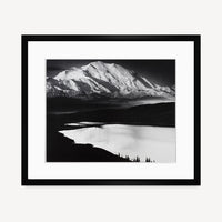 Mount McKinley and Wonder Lake Shop Ansel Adams Gallery Framed Standard 8x10" Black Wood