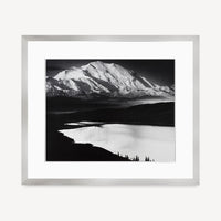 Mount McKinley and Wonder Lake Shop Ansel Adams Gallery Framed Standard 8x10" German Silver Metal