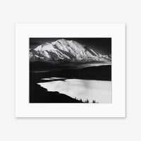 Mount McKinley and Wonder Lake Shop Ansel Adams Gallery Framed Standard 8x10" White Wood