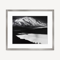 Mount McKinley and Wonder Lake Shop Ansel Adams Gallery Framed Standard 8x10" Graphite Metal