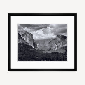 Yosemite Valley, Thunderstorm Shop Ansel Adams Gallery Framed Standard 8x10" Black Wood