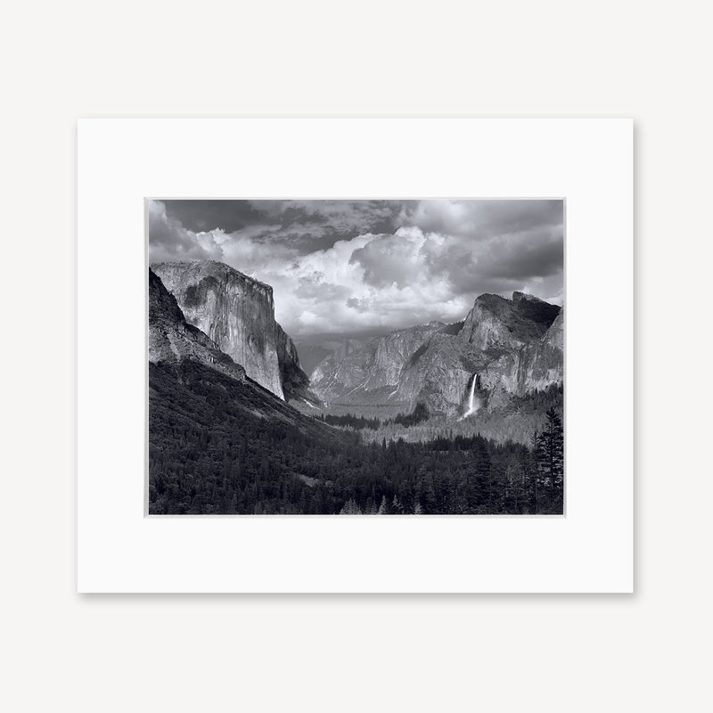 Yosemite Valley, Thunderstorm Shop Ansel Adams Gallery Framed Standard 8x10" White Wood