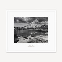 Cathedral Peak and Lake Shop Ansel Adams Framed Standard White Wood 