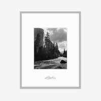 El Capitan, Merced River, Clouds Shop Ansel Adams Framed Standard Premium Gray Welded Frame 