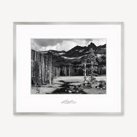 Mt. Ansel Adams, Lyell Fork Shop Ansel Adams Framed Standard White Wood 