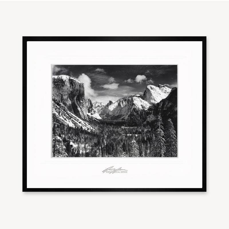 Yosemite Valley Winter Shop Ansel Adams Framed Standard Black Wood 
