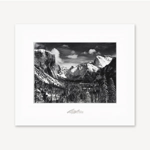 Yosemite Valley Winter Shop Ansel Adams Framed Standard Premium Gray Welded Frame 