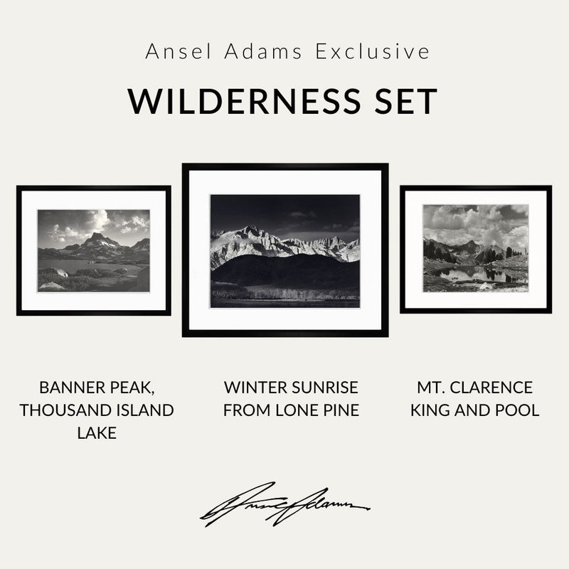Wilderness Set Shop Ansel Adams Gallery Standard Framed Set 8x10" 11x14" 8x10" Black Wood