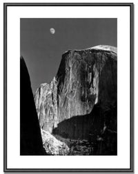 Moon and Half Dome, Framed Poster Shop Ansel Adams Overmatted & Framed Poster Contrast Gray Metal 