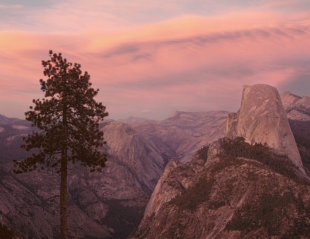 Half Dome and Tenaya Canyon at sunset from Washburn Point, Yosemite National Park, California 1996 Shop William Neill 16"x20" 