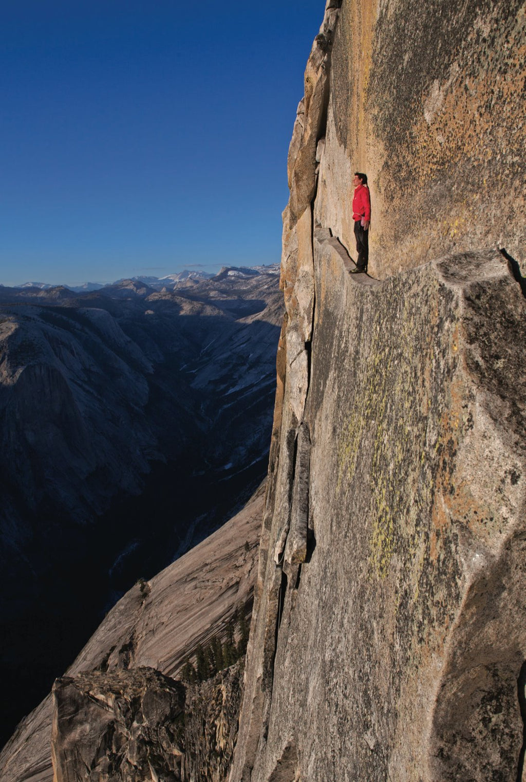 Alex Honnold, taking it all in on Thank God Ledge, Regular NW Face, Half Dome, 2011 <b>CONTEMPORARY ART</b> Jimmy Chin 12x18 