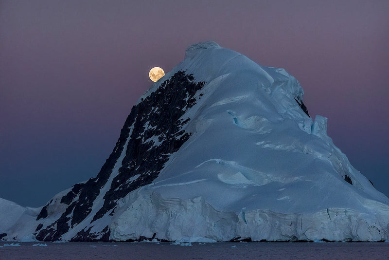 Moonrise, Gerlache Strait, Antarctic Peninsula Shop Charles Cramer 