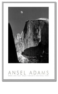 Moon and Half Dome, Framed Poster Shop Ansel Adams Framed Poster German Silver Metal 