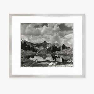 Mt. Clarence King & Pool AAE_Modern Replica Ansel Adams Gallery Framed Standard 8x10" German Silver Metal