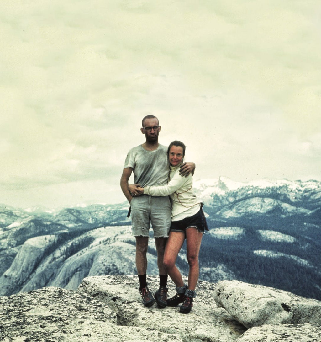 Royal and Liz Robbins atop Half Dome after their multi day climb, and the first female ascent of a Grade VI, via the Regular NW Face, 1967 <b>CONTEMPORARY ART</b> Yosemite Climbing 